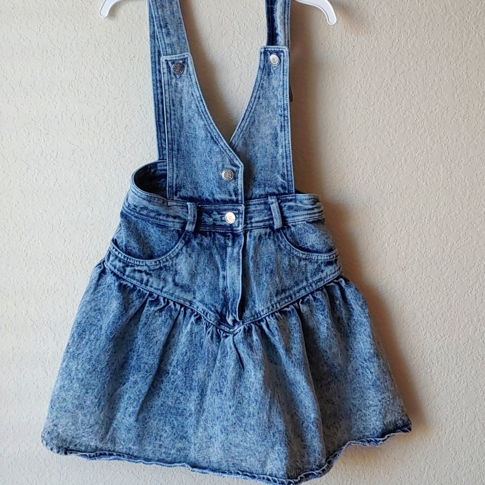 Joni Girl Vintage 80's Acid Washed Denim Overall Dress/Skirt